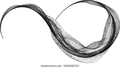 Infinity Symbol . Many vector roughen lines forming endless logo. Limitless design element . Continuous line art. Infinite shape .Eternal Logo . Infinity icon. Vector eternity symbol. Boundless sign.