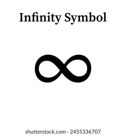 El símbolo del infinito. Símbolo matemático. Signo infinito infinito. Ilustración vectorial.