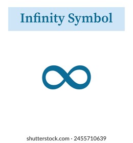 The infinity symbol. Mathematical symbol. Endless infinity sign. Vector illustration.