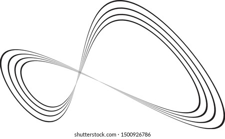 Infinity Symbol Multiple Thin Black Lines Stock Vector (Royalty Free ...