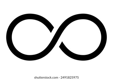 Infinity symbol on white background
