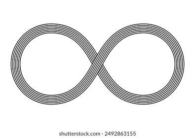 Infinity symbol on white background
