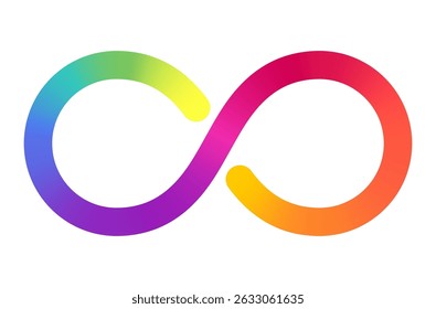 Infinity symbol on white background