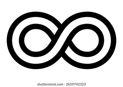 Símbolo del infinito sobre fondo blanco