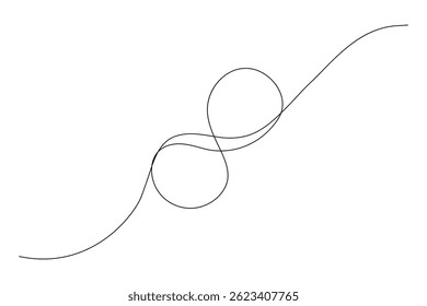 Símbolo infinito una línea dibujo minimalista continuo una línea Vector
