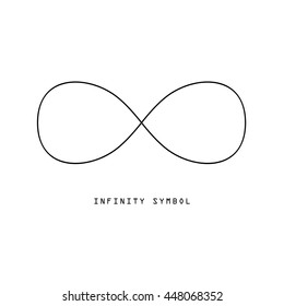 Infinity Symbol Outline Simple Illustration on White Background