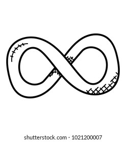 
Infinity symbol. Philosophy of maths. Doodle icon 
