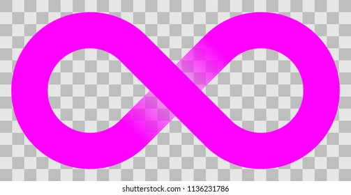 infinity symbol purple - simple with transparency eps 10 - isolated - vector illustration