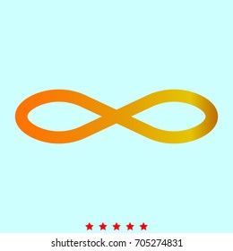 Infinity symbol  set icon .