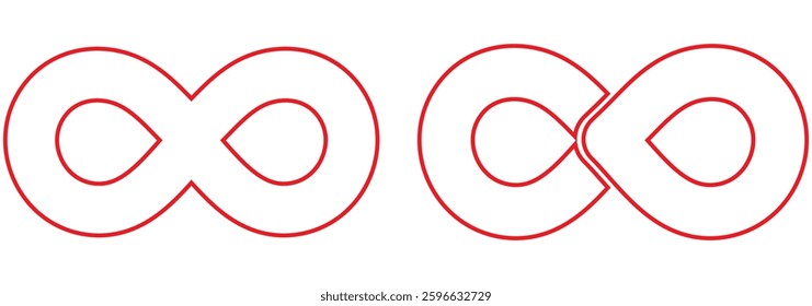 Infinity symbol set. Vector illustration
 design eps 10 