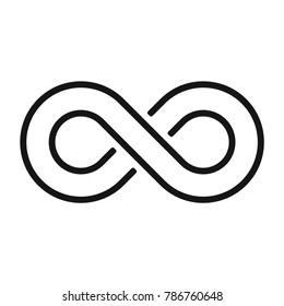 infinity symbol or sign, infinity icon 