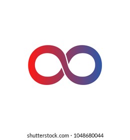 Infinity symbol or sign. infinite icon. limitless logo. isolated on white background vector illustration is executed by a gradient.
