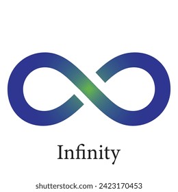 Infinity symbol or sign. infinite icon. limitless logo. isolated on dark blue background. Vector illustration. Eps file 183.
