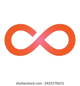 Infinity symbol or sign. infinite icon. limitless logo. isolated on dark blue background. Vector illustration. Eps file 184.