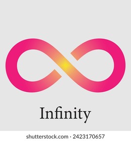 Infinity symbol or sign. infinite icon. limitless logo. isolated on dark blue background. Vector illustration. Eps file 182.