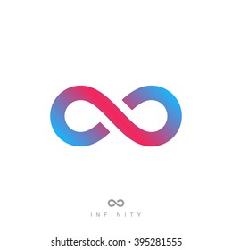 infinity symbol or sign. infinite icon. limitless logo. isolated on white background vector illustration