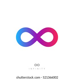 infinity symbol or sign. infinite icon. colorful limitless logo. isolated on white background. vector illustration
