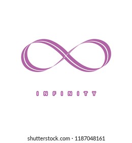 infinity symbol sign limitless logo isolated on white background vector illustration