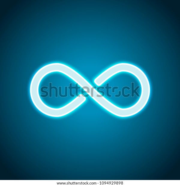 Infinity Symbol Simple Icon Neon Style Stock Vector (Royalty Free ...