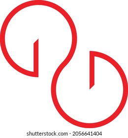 Infinity symbol style logo Illustration 