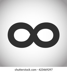 infinity symbol unlimited sign vector icon