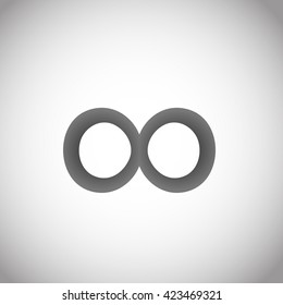 infinity symbol unlimited sign vector icon