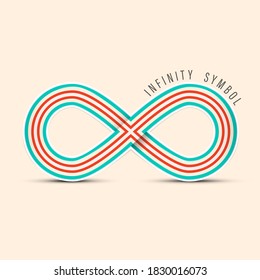 Diseño de vectores de símbolos infinitos - Icono sin fin