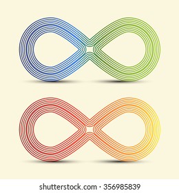 Infinity Symbol - Vector Endless Icons Set
