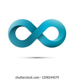 Infinity Symbol. Vector Endless Sign. Loop Logo Isolated on White Background.