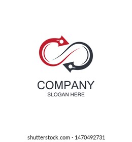 Infinity symbol vector icon illustration
