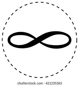  Infinity symbol, vector illustration