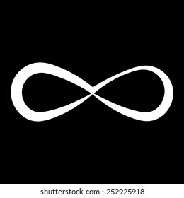 Infinity symbol. vector illustration on a black background