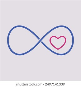 Infinity symbol vector illustration, perfect for representing endless possibilities, friendship, and limitless