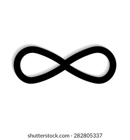Infinity symbol. vector illustration with shadow