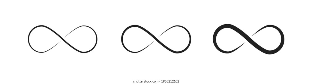 Infinity symbol. Vector logos set. Vector illustration.