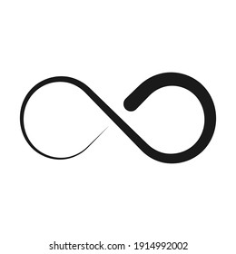 Infinity symbol. Vector logos. Simple style, isolated on a blank background. Symbol of repetition and unlimited cyclicity.