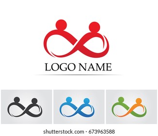 Infinity symbols and logo 