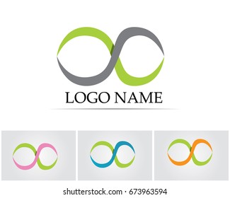 Infinity symbols and logo 