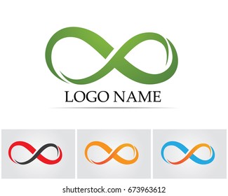 Infinity symbols and logo 