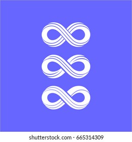 Infinity symbols set