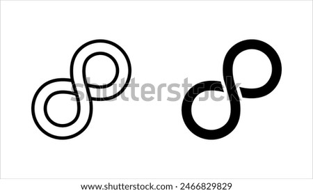 Infinity symbols. Set of infinity icons. vector illustration on white background