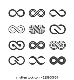 infinity symbols set vector design