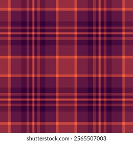 Infinity tartan background textile, folk pattern fabric seamless. Ireland check plaid texture vector in red and pink colors palette.