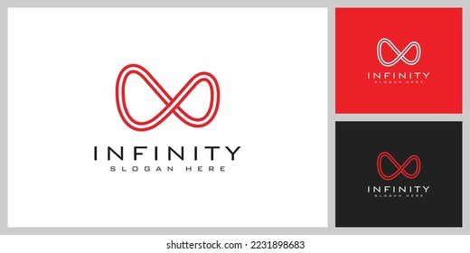 Infinity-Tech-Logo mit Line-Art-Stil