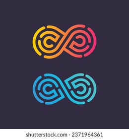 Infinity technology design vector with creative element concept