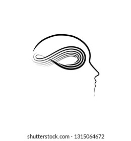 infinity thoughts, abstract vector illustration