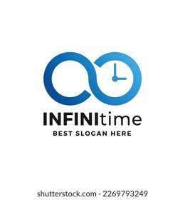 Infinity Time Gradient Icon Logo Vector