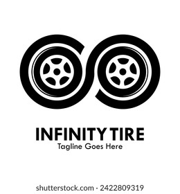 Infinity tire design logo template illustration