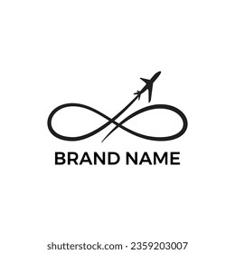 infinity travel logo vector template