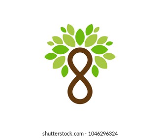 Infinity Tree Icon Logo Design Element